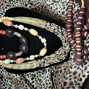 Lot of 4 Vintage Boho necklaces